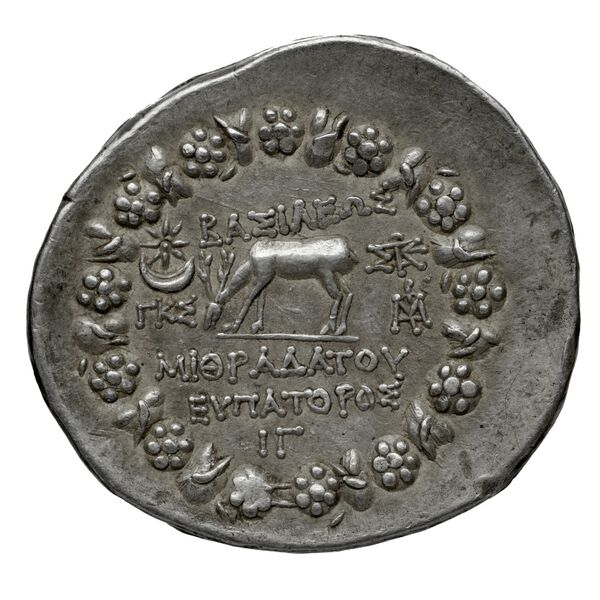 Mithradates VI Pontus Callataÿ 1997 Idealized, dated, реверс, bnf-iris