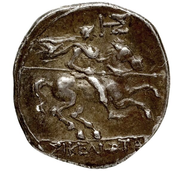 Siceliotae Morgantina Erim 1989 IV, реверс, BnF (IRIS)