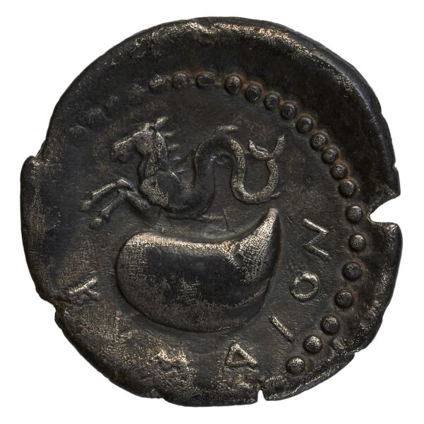 Cumae Historia Numorum Italy 532, реверс, BnF (IRIS)