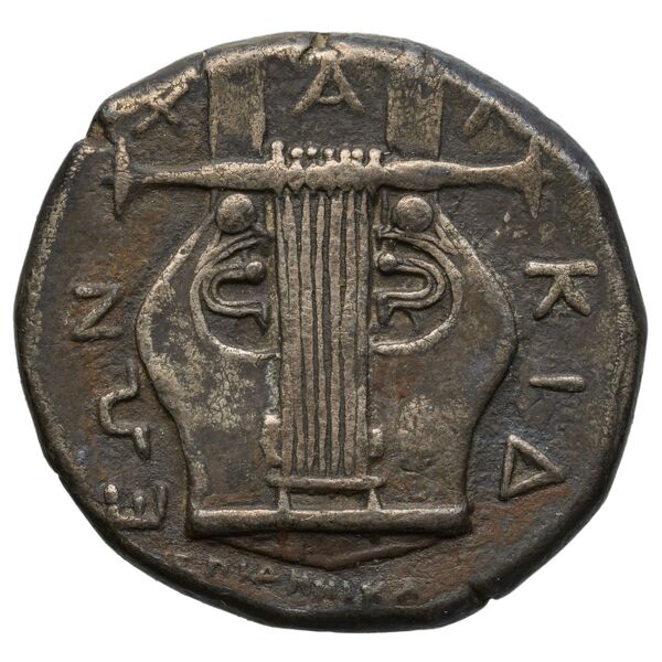 Chalcidian League Olynthus Robinson /Clement 1938 Group N-X, tetradrachms and tetrobols, реверс, BnF (IRIS)