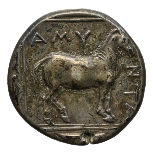 Amyntas III of Macedon Macedon SNG ANS 87-93, реверс, bnf-iris