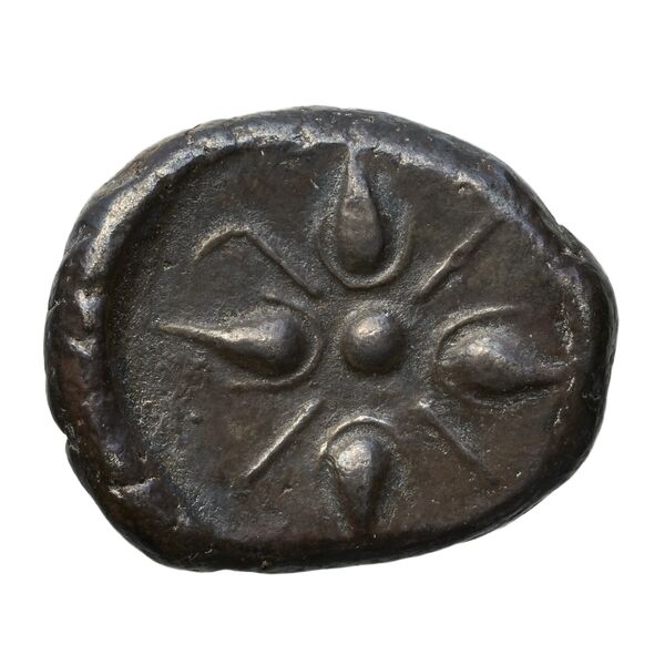 Hecatomnus of Caria Mylasa Konuk 1998 A1, реверс, BnF (IRIS)