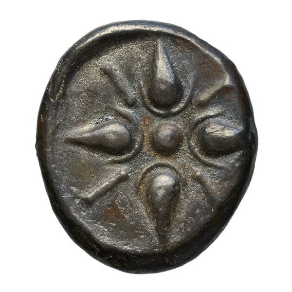 Hecatomnus of Caria Mylasa Konuk 1998 A1, реверс, BnF (IRIS)