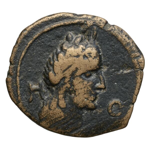 Aretas IV of Nabataea Petra Barkay 2019 105, 107, аверс, BnF (IRIS)