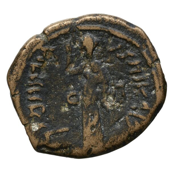 Aretas IV of Nabataea Petra Barkay 2019 105, 107, реверс, BnF (IRIS)