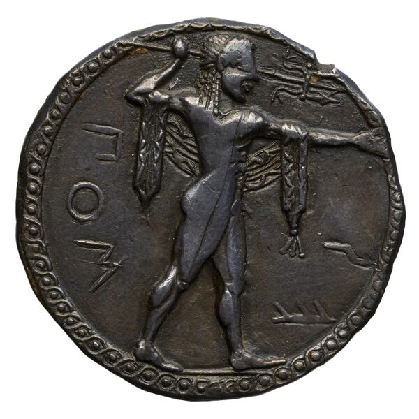 Poseidonia Historia Numorum Italy 1107, аверс, BnF (IRIS)