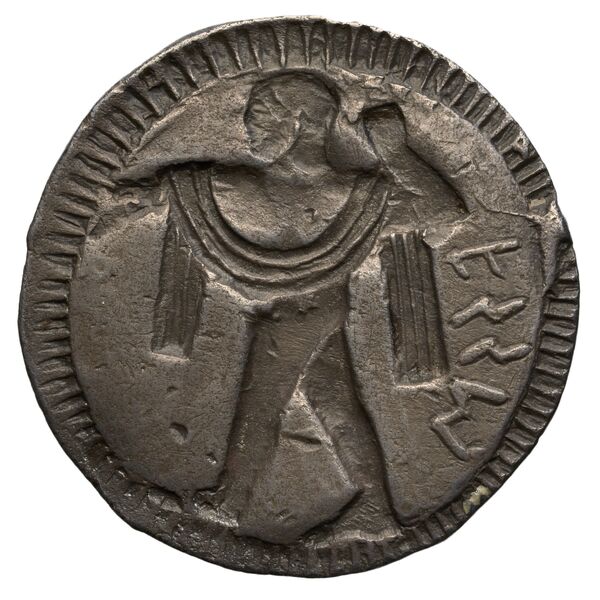 Poseidonia Historia Numorum Italy 1107, реверс, BnF (IRIS)