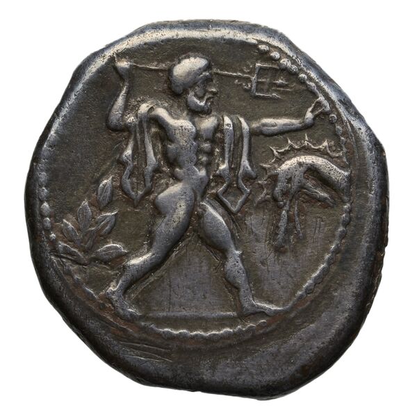 Poseidonia Historia Numorum Italy 1129-39, аверс, BnF (IRIS)