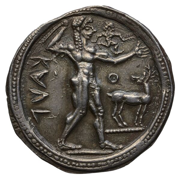 Caulonia Historia Numorum Italy 2035-2036, аверс, bnf-iris