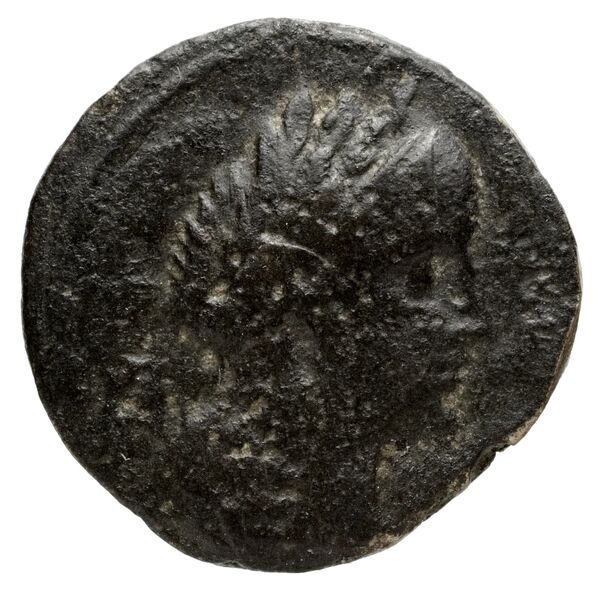 Aretas IV of Nabataea Petra Barkay 2019 105, 107, аверс, BnF (IRIS)