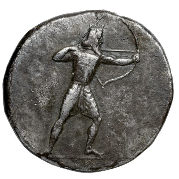 Mausolus of Caria Halicarnassus Konuk 1998 B4, аверс, bnf-iris