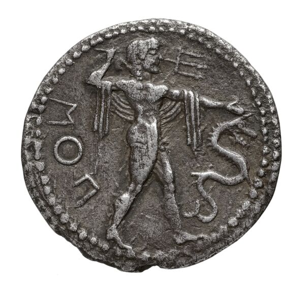 Poseidonia Historia Numorum Italy 1108, аверс, BnF (IRIS)