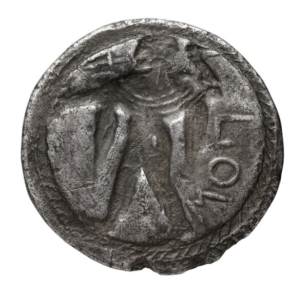 Poseidonia Historia Numorum Italy 1108, реверс, BnF (IRIS)