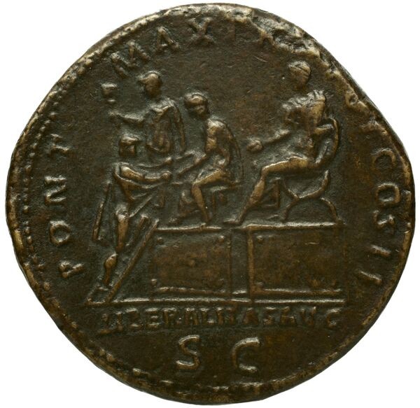 RIC II, Part 3 (second edition) Hadrian 163, реверс, BnF (Bibliothèque nationale de France)