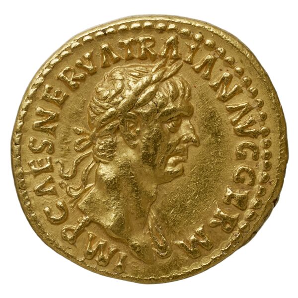RIC II Trajan 14, аверс, bnf_ocre