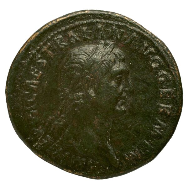 RIC II Trajan 384, аверс, bnf_ocre