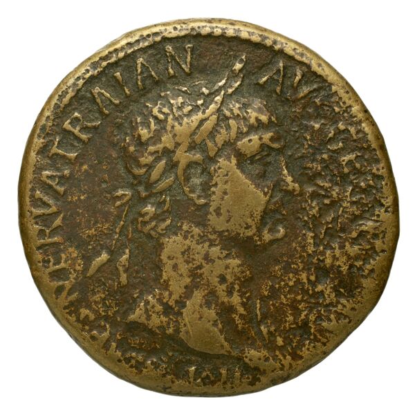 RIC II Trajan 399, аверс, bnf_ocre