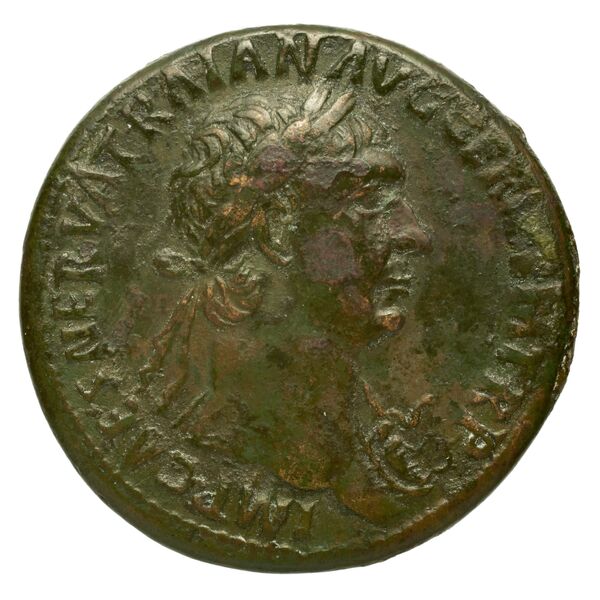 RIC II Trajan 381, аверс, bnf_ocre