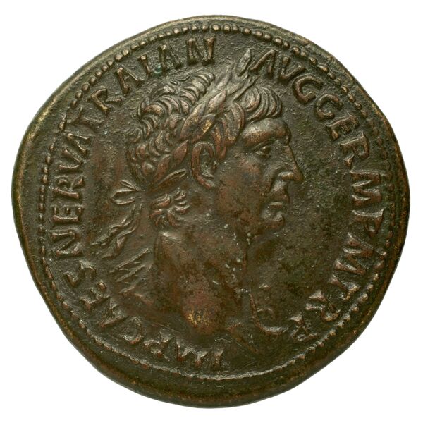 RIC II Trajan 381, аверс, bnf_ocre