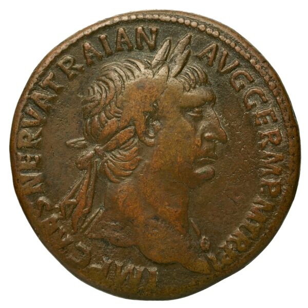 аверс RIC II Trajan 424 (sestertius)