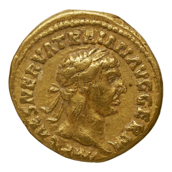 аверс RIC II Trajan 74 (quinarius aureus)