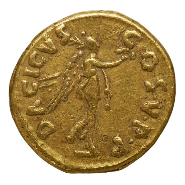 реверс RIC II Trajan 74 (quinarius aureus)