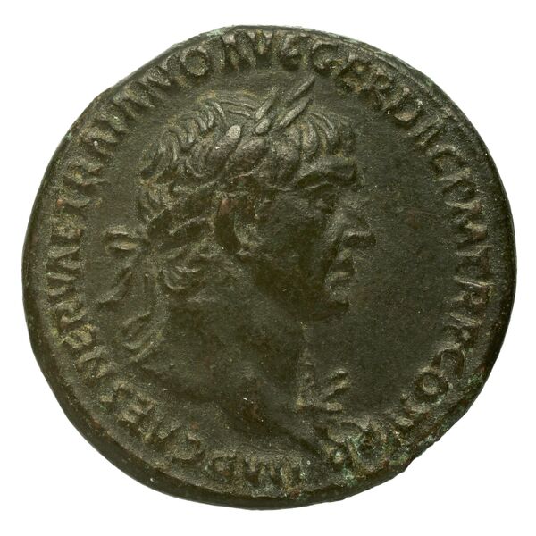 RIC II Trajan 584 (as), аверс, bnf_ocre