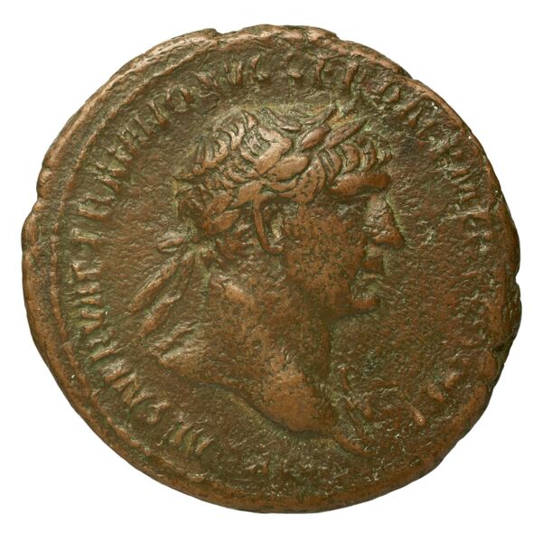 RIC II Trajan 584 (as), аверс, bnf_ocre