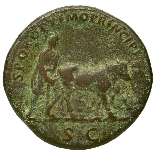 RIC II Trajan 568, реверс, BnF (Bibliothèque nationale de France)