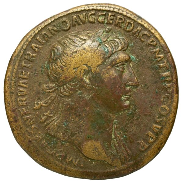 аверс RIC II Trajan 577 (sestertius)