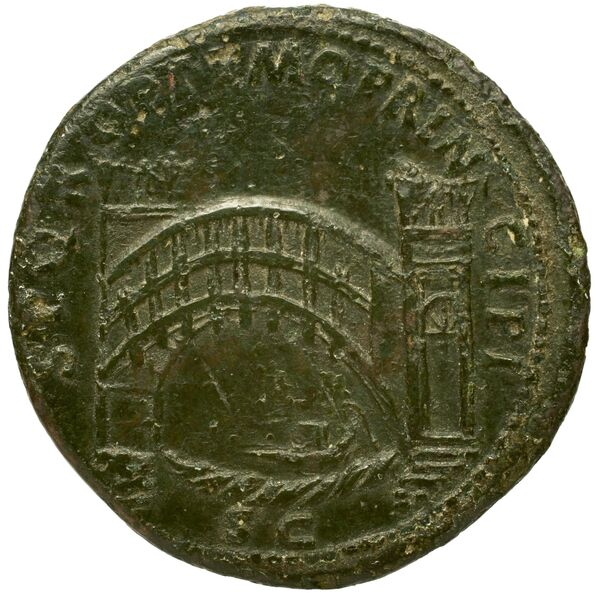 RIC II Trajan 569 (sestertius), реверс, bnf_ocre