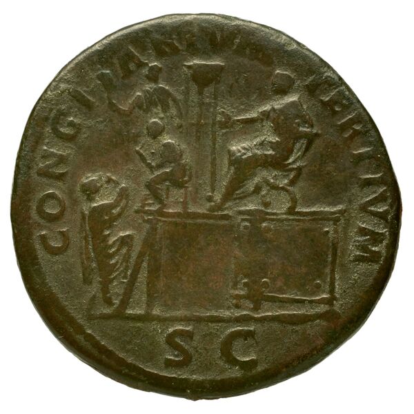 RIC II Trajan 469, реверс, bnf_ocre