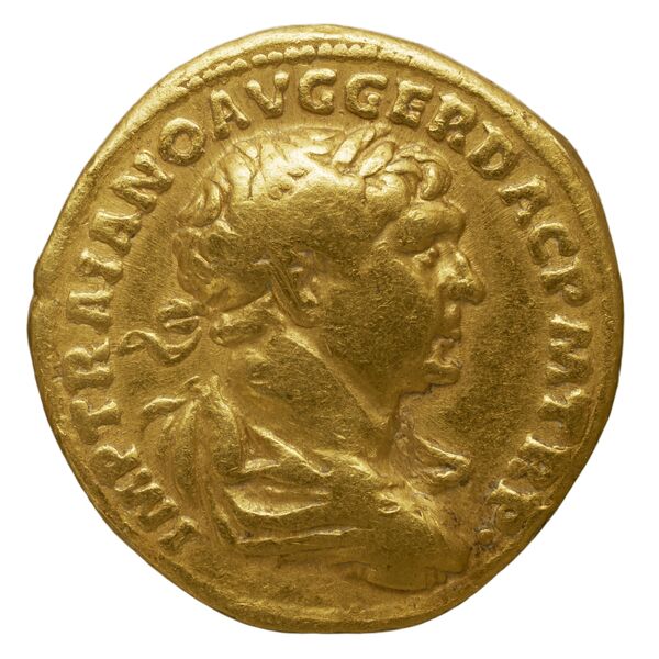RIC II Trajan 142 (aureus), аверс, bnf_ocre
