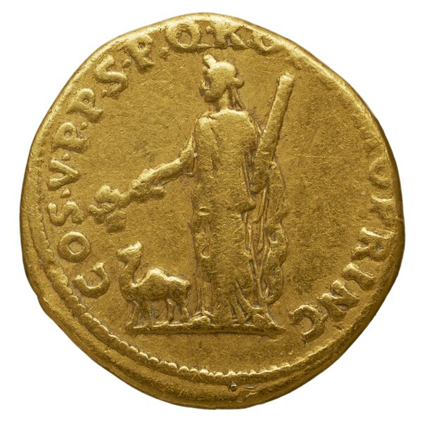 RIC II Trajan 142 (aureus), реверс, bnf_ocre