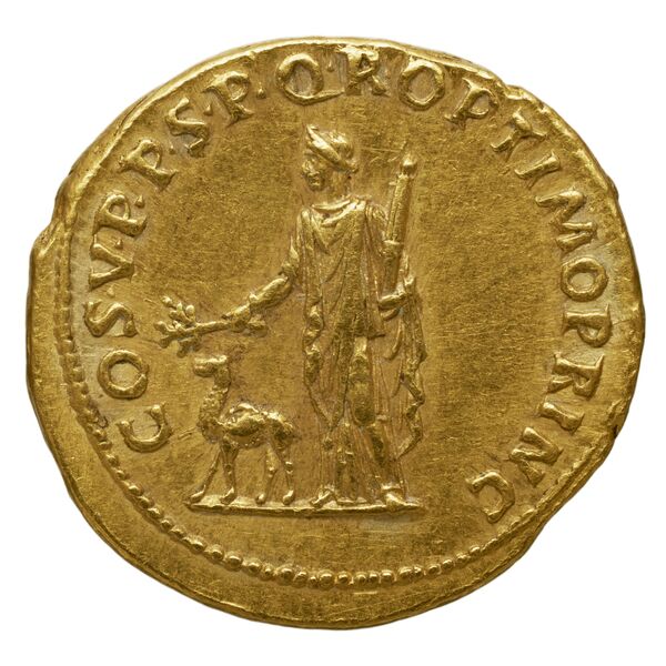 RIC II Trajan 142 (aureus), реверс, bnf_ocre