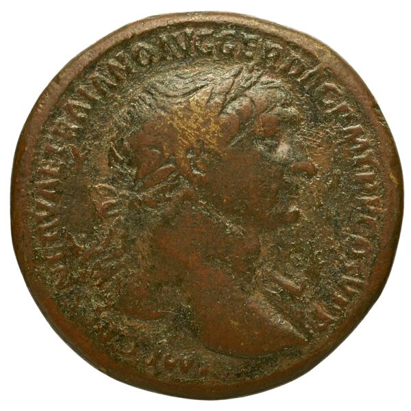 RIC II Trajan 515 (sestertius), аверс, bnf_ocre