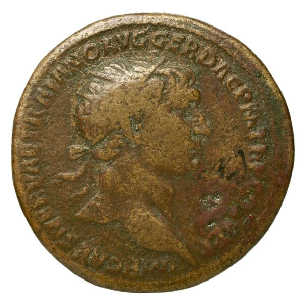 RIC II Trajan 586, аверс, bnf_ocre