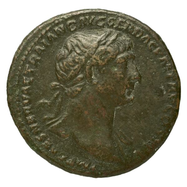RIC II Trajan 466 (as), аверс, bnf_ocre