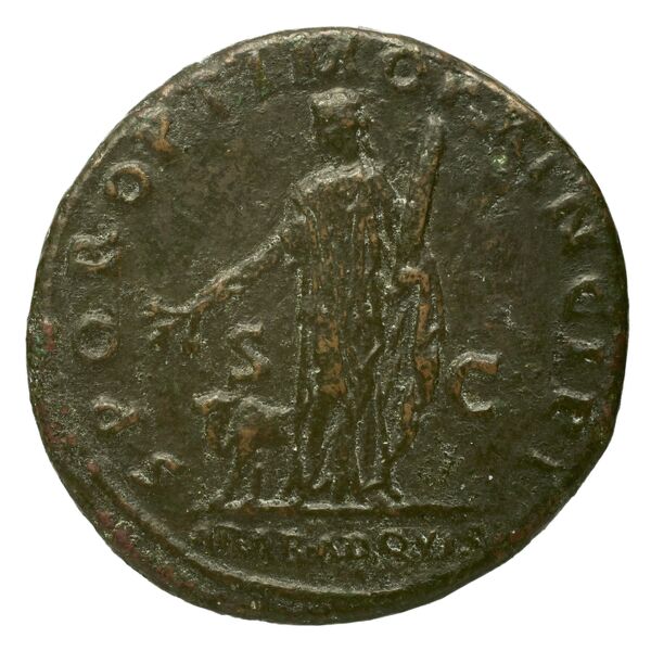 RIC II Trajan 466 (as), реверс, bnf_ocre