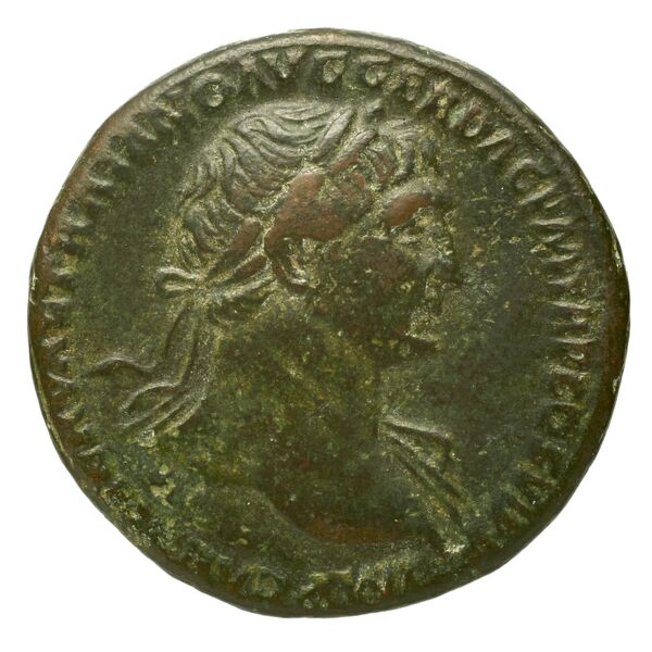 RIC II Trajan 463 (as), аверс, bnf_ocre