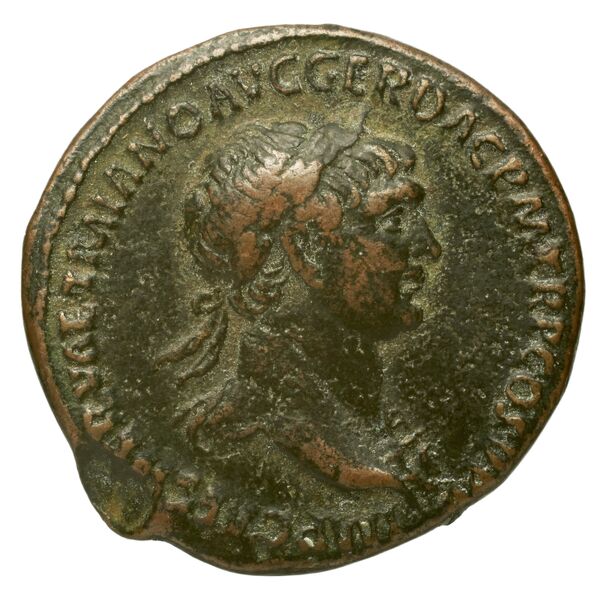 RIC II Trajan 510 (as), аверс, bnf_ocre