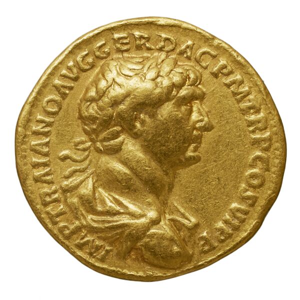 RIC II Trajan 249 (aureus), аверс, bnf_ocre