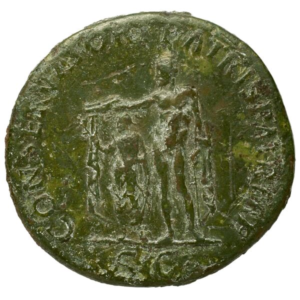 RIC II Trajan 619, реверс, bnf_ocre
