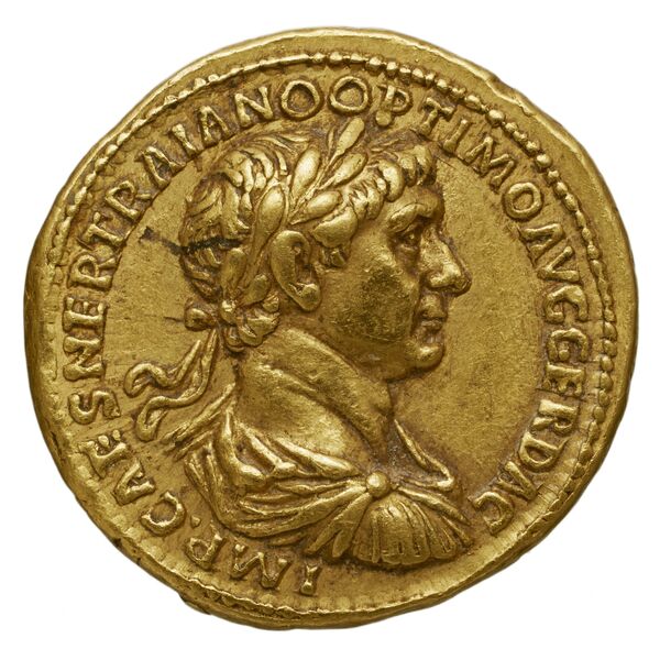 RIC II Trajan 318 (aureus), аверс, bnf_ocre