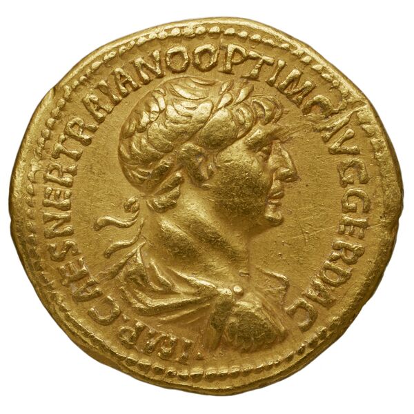RIC II Trajan 347 (aureus), аверс, bnf_ocre