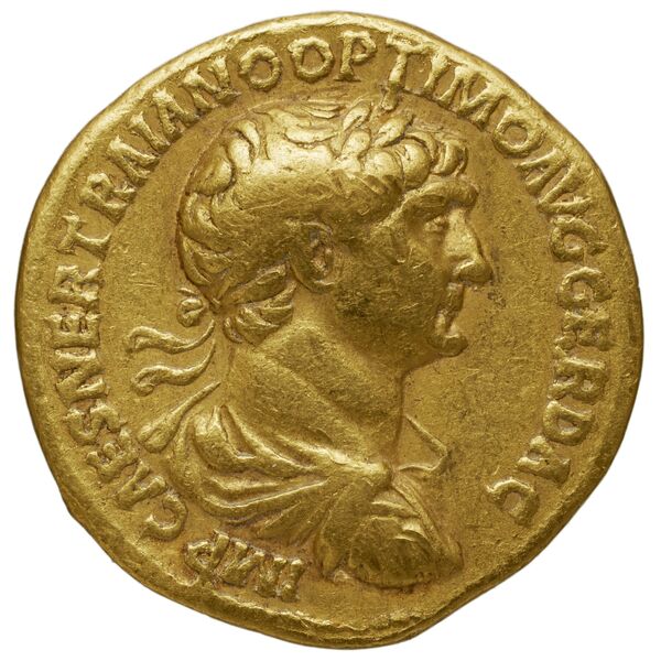 RIC II Trajan 336 (aureus), аверс, bnf_ocre