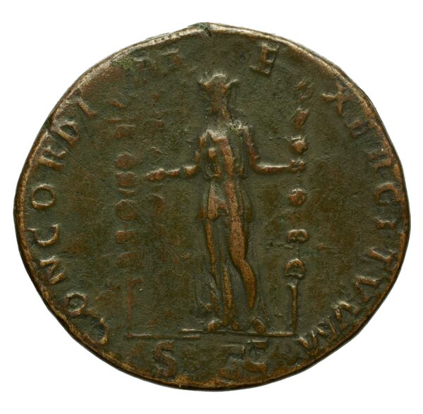 RIC II, Part 3 (second edition) Hadrian 411, реверс, BnF (Bibliothèque nationale de France)