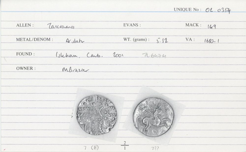 ABC 2553, аверс, Celtic Coin Index (Оксфорд)