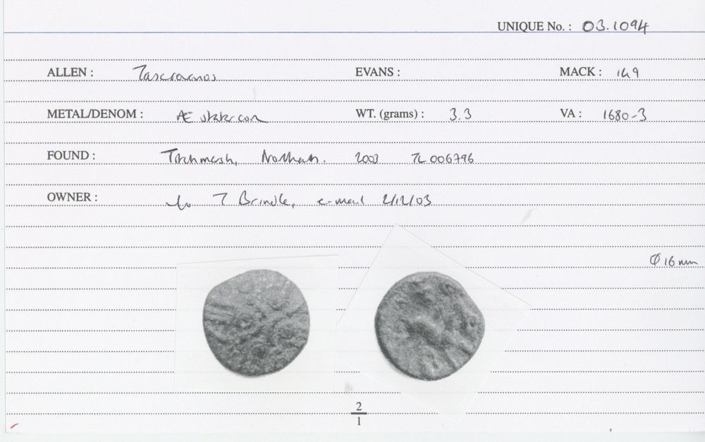 ABC 2553, аверс, Celtic Coin Index (Оксфорд)
