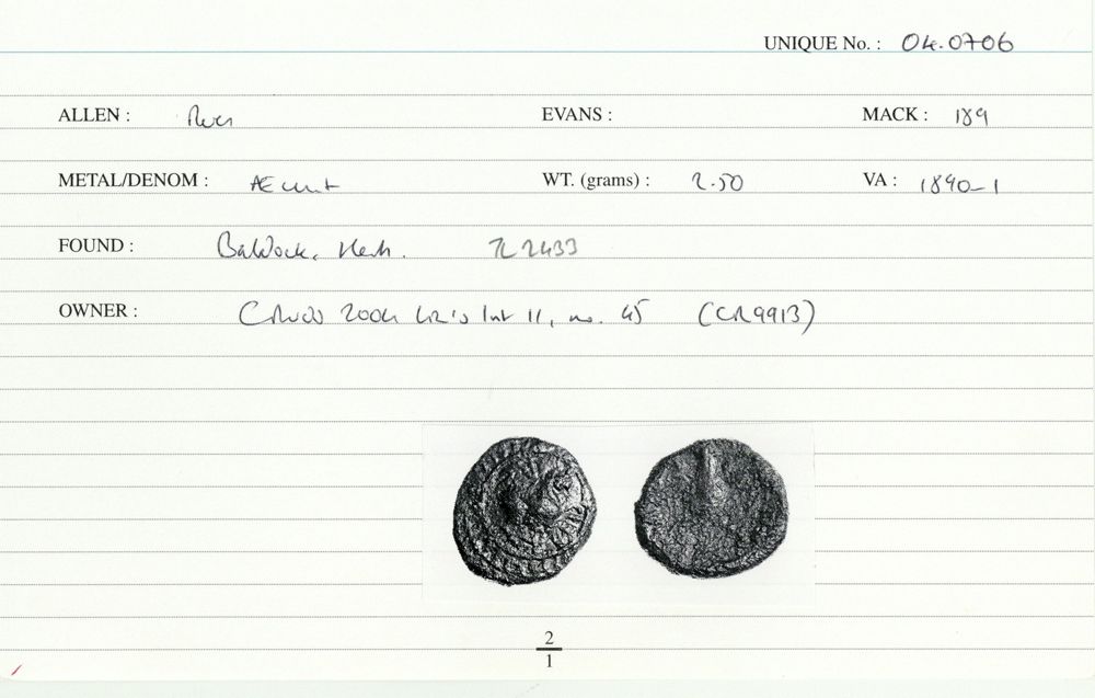 ABC 2760, аверс, Celtic Coin Index (Оксфорд)